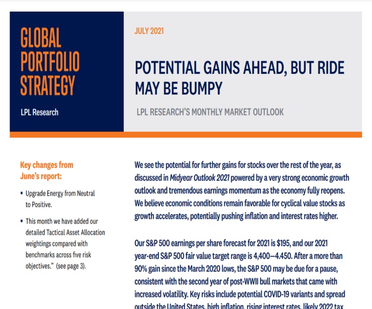 Global Portfolio Strategy | July 15, 2021